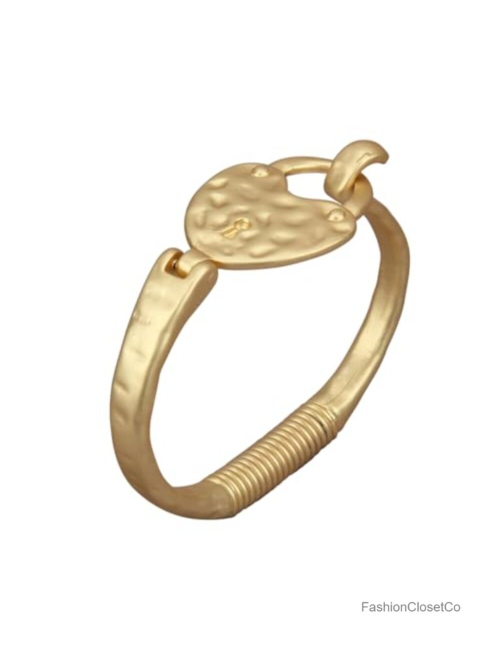 Chunky Gold Cuff Bracelet for Women, Wide Statement Lock & Key Bangle